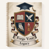 Academic Crest Builder | Customisable Collegiate Notitieboek (Voorkant)