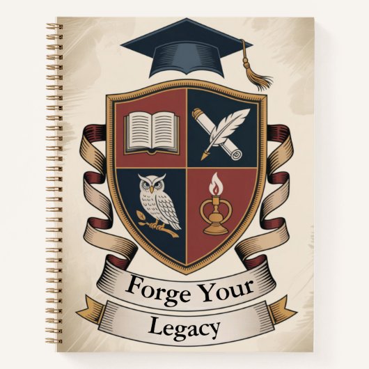 Academic Crest Builder | Customisable Collegiate Notitieboek (Voorkant)
