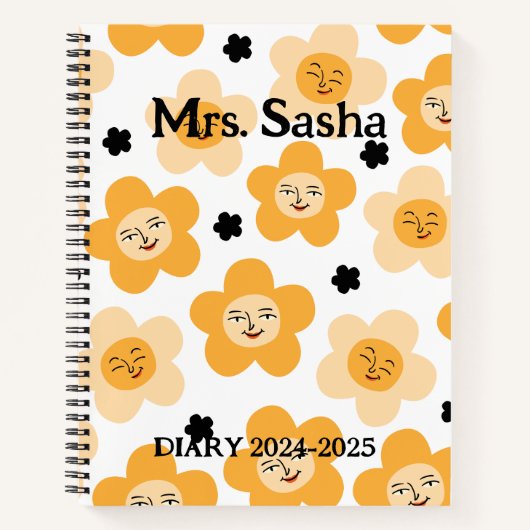 Academic Diary 2024-2025 Customized /Teacher retro Notitieboek (Voorkant)