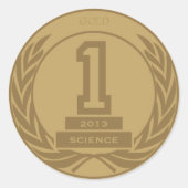 Academic Gold Medal Ronde Sticker (Voorkant)