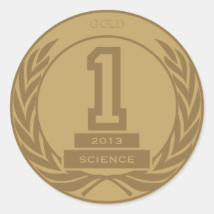 Academic Gold Medal Ronde Sticker