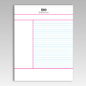Academic School Monogram Name Lecture Notepad Notitieblok
