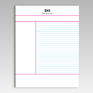 Academic School Monogram Name Lecture Notepad Notitieblok