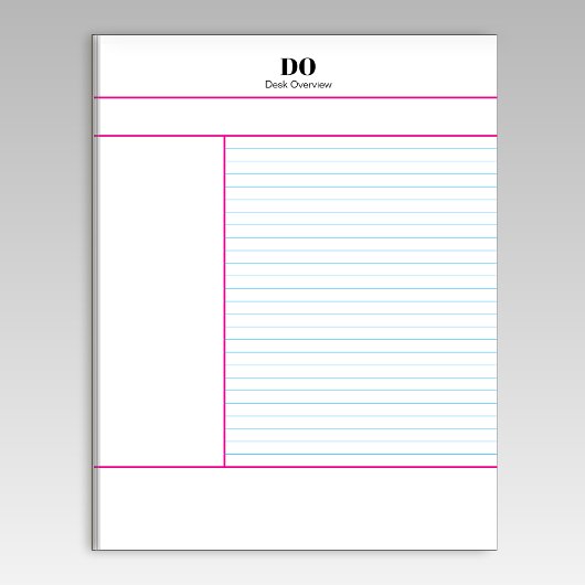 Academic School Monogram Name Lecture Notepad Notitieblok