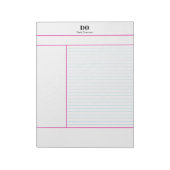 Academic School Monogram Name Lecture Notepad Notitieblok (Linkerzijde)