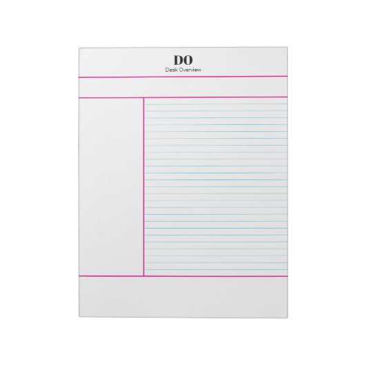 Academic School Monogram Name Lecture Notepad Notitieblok (Linkerzijde)