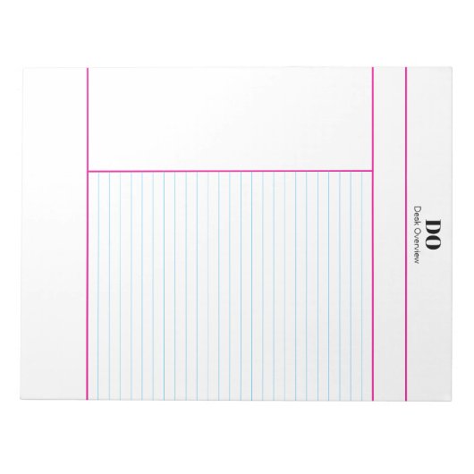 Academic School Monogram Name Lecture Notepad Notitieblok (Voorkant)