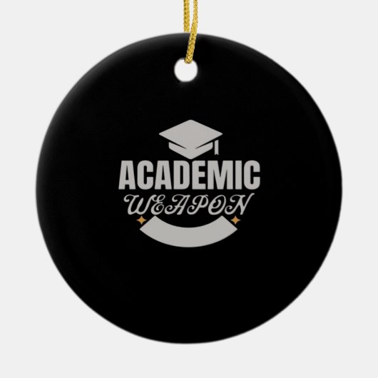 Academic Weapon Classic Schattige Keramisch Ornament (Voorkant)