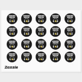 Academic Weapon - Inspirational Classic Funny Ronde Sticker (Vel)