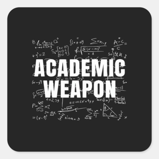 Academic Weapon - Inspirerend Classic - Terug naar Vierkante Sticker (Voorkant)