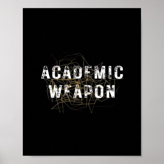 Academic Weapon - Inspirerend Oversized - Terug na Poster (Voorkant)