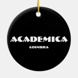 Academica Oval kerstversiering Keramisch Ornament