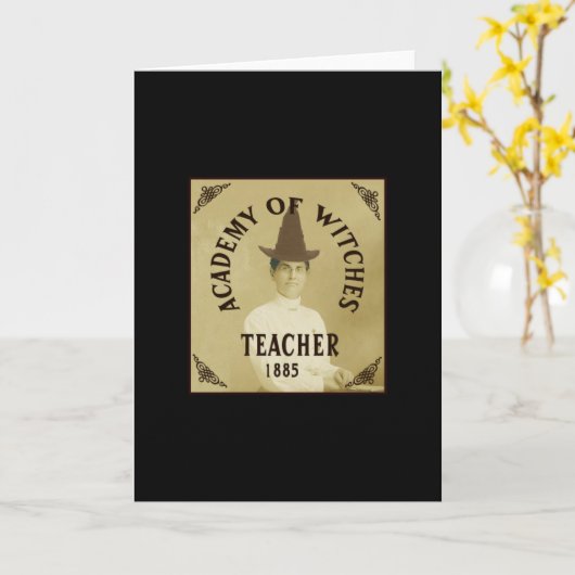 Academie van heksen Notecard Kaart (Gele Bloem)