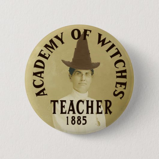 Academie van Witches Teacher Pin Ronde Button 5,7 Cm (Voorkant)