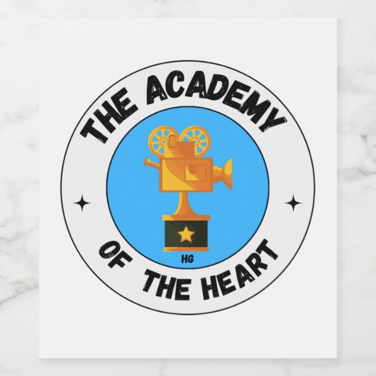 academie wijn etiket (Enkel label)