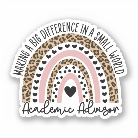 Academisch adviseur geschenken sticker (Voorkant)