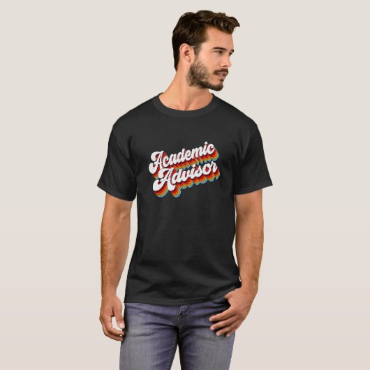 Academisch adviseur Job Appreciation Retro T-shirt (Voorkant volledig)