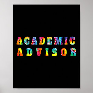 Academisch Adviseur Tie Dye Terug naar School Waar Poster