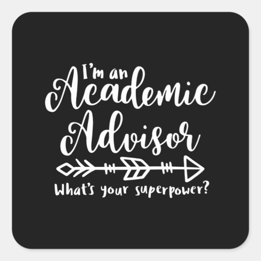 Academisch adviseur, universitair adviseur vierkante sticker (Voorkant)