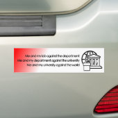 Academisch geschapen bumpersticker (Op auto)