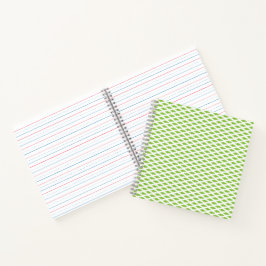 Academisch groen patroon voor succes notitieboek