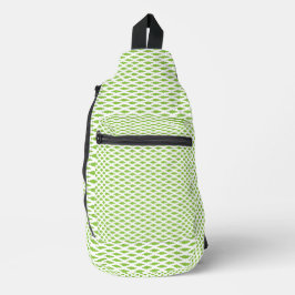 Academisch groen patroon voor succes sling bag