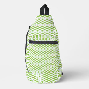 Academisch groen patroon voor succes sling bag