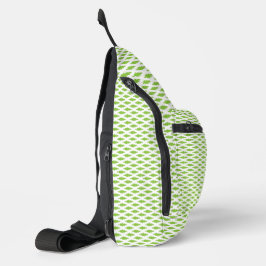 Academisch groen patroon voor succes sling bag