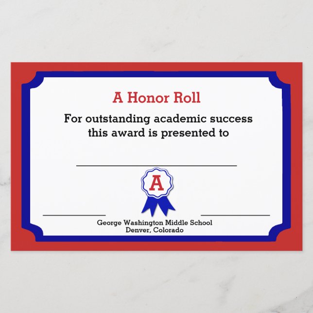 Academisch gunningscertificaat (Voorkant)