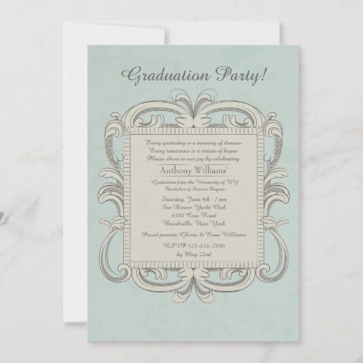 Academisch kader afstudeeruitnodiging kaart (Voorkant)