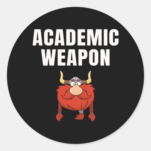 Academisch wapen - Inspirerend oversized chill Ronde Sticker (Voorkant)
