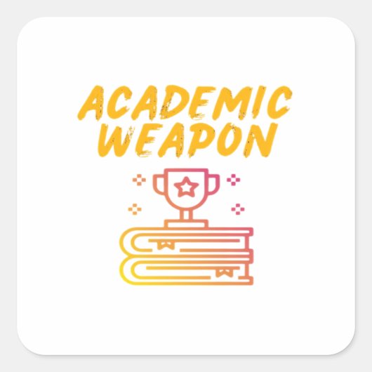 Academisch wapen - Inspirerend oversized Vierkante Sticker (Voorkant)