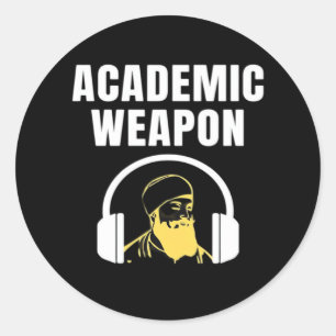 Academisch wapen - Inspirerende klassieker grappig Ronde Sticker