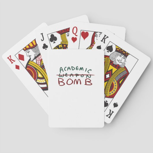Academische bom te groot pokerkaarten (Achterkant)