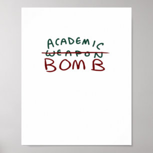 Academische bom te groot poster