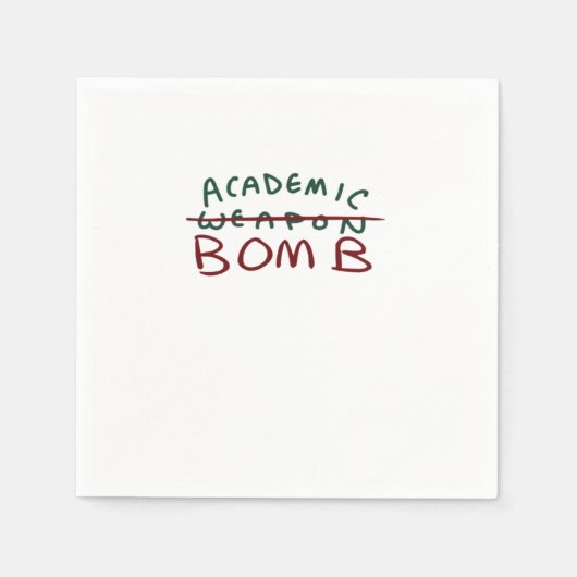 Academische bom te groot servet (Voorkant)