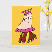 Academische jurk kawaii karakter wenskaarten kaart (Gele Bloem)