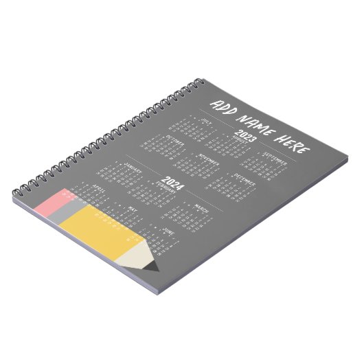 Academische kalender 2023-2024 - juli tot juni notitieboek (Linkerzijde)