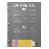 Academische kalender 2023-2024 - juli tot juni notitieboek (Voorkant)