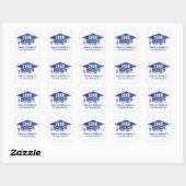 academische klasse van het afstuderen / afstuderen vierkante sticker (Vel)