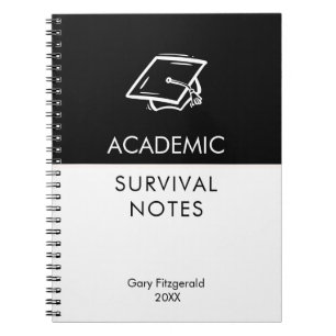 Academische overlevingsnotities – Grappige student Notitieboek
