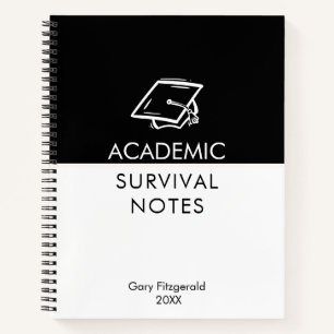 Academische overlevingsnotities – Grappige student Notitieboek
