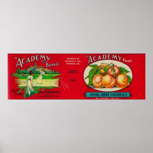 Academy Cherry Label Poster (Voorkant)