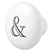 Academy Engraved Ampersand Black Keramische Knop (Rechts)