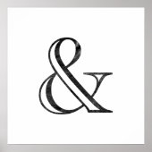 Academy Engraved Ampersand Black Poster (Voorkant)