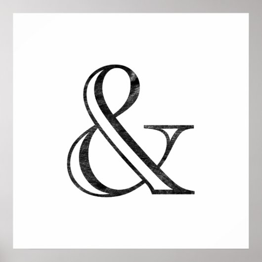 Academy Engraved Ampersand Black Poster (Voorkant)
