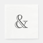 Academy Engraved Ampersand Black Servetten (Voorkant)