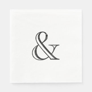 Academy Engraved Ampersand Black Servetten