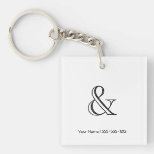 Academy Engraved Ampersand Black Sleutelhanger