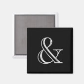 Academy Engraved Ampersand White Magneet (Voorkant / Achterkant)